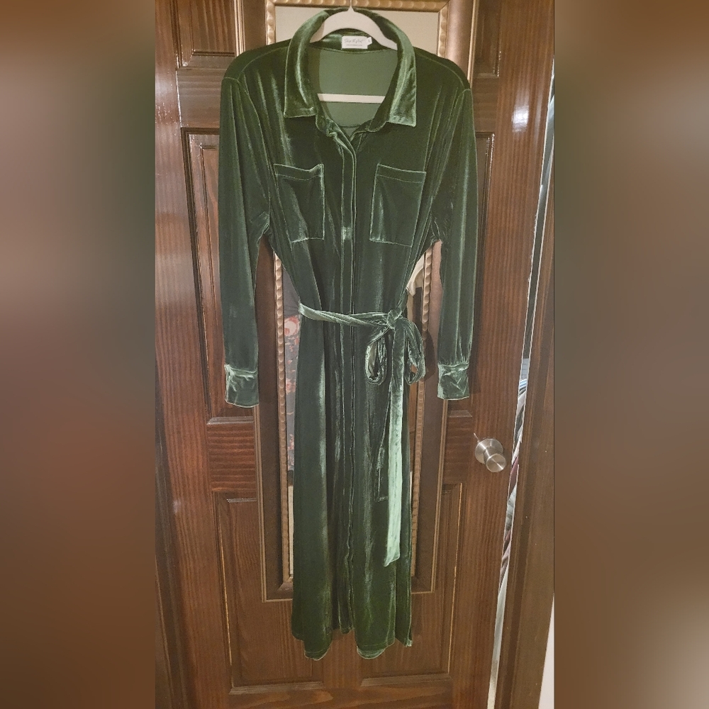 Mint Julep Velvet dress NWOT large